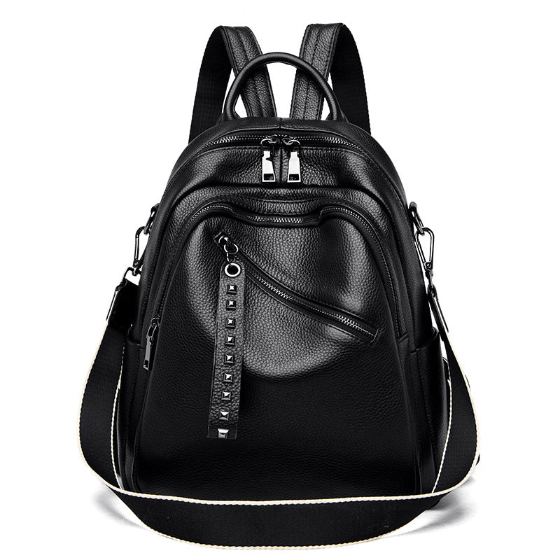 Stylish and Versatile Leather Backpack LoungeYard — product view 7