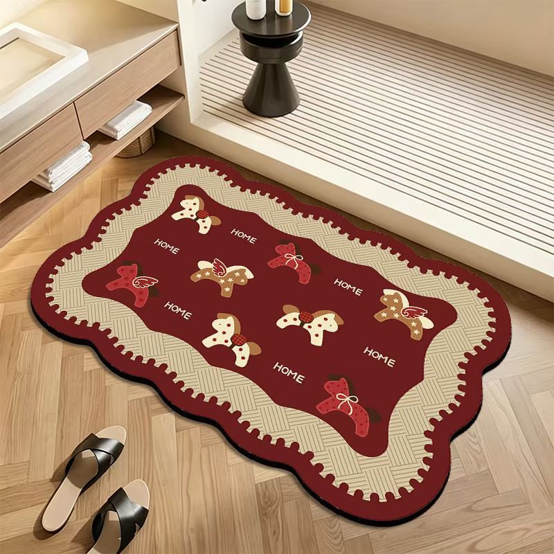 Decorative Plush Bath Mat — product view 1