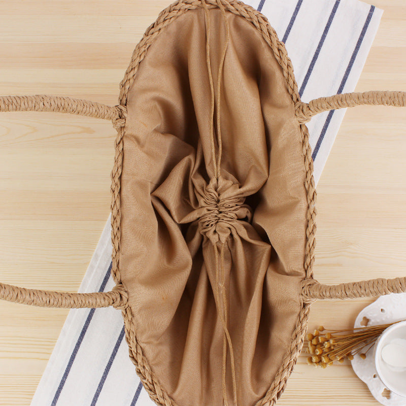 Braided Tote Bag Made of Natural Materials LoungeYard — product view 3
