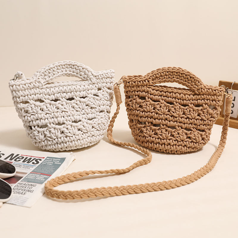 Handcrafted macrame shoulder bag with unique design LoungeYard — product view 1