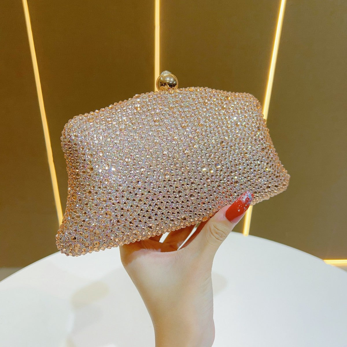 Rhinestone-Studded Evening Clutch — product view 6