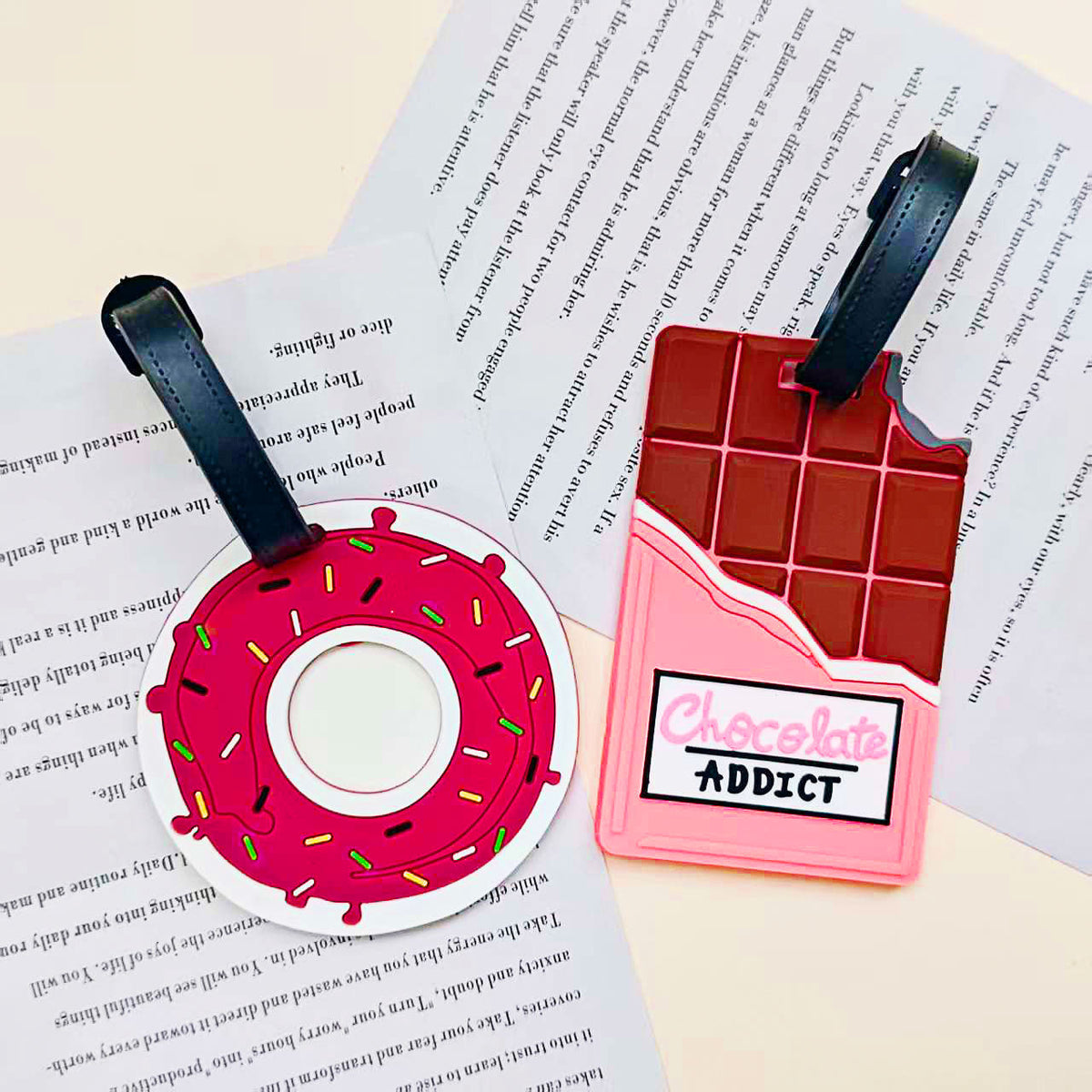 Unisex Luggage Tag in Chocolate Format LoungeYard — product view 3