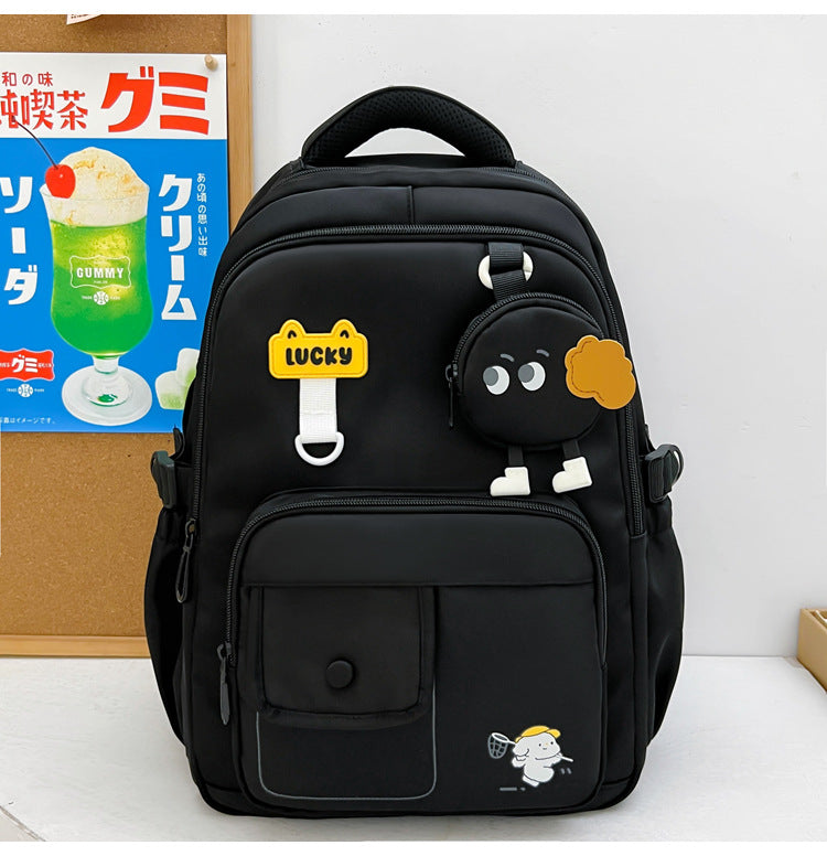 Cute Character-Designed Multi-Pocket School Backpack LoungeYard — product view 3