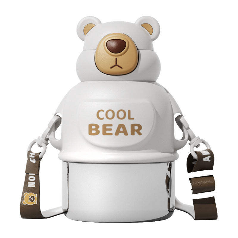 Unisex water bottle in bear design by LoungeYard — product view 1