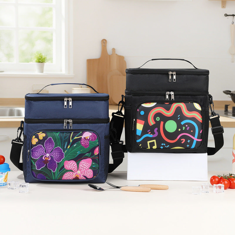 Stylish Floral Insulated Lunch Bag — product view 2
