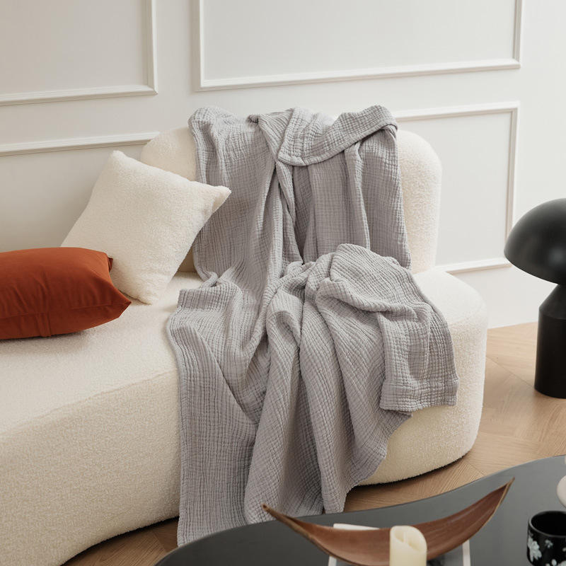 Women high-quality waffle texture blanket LoungeYard — product view 1