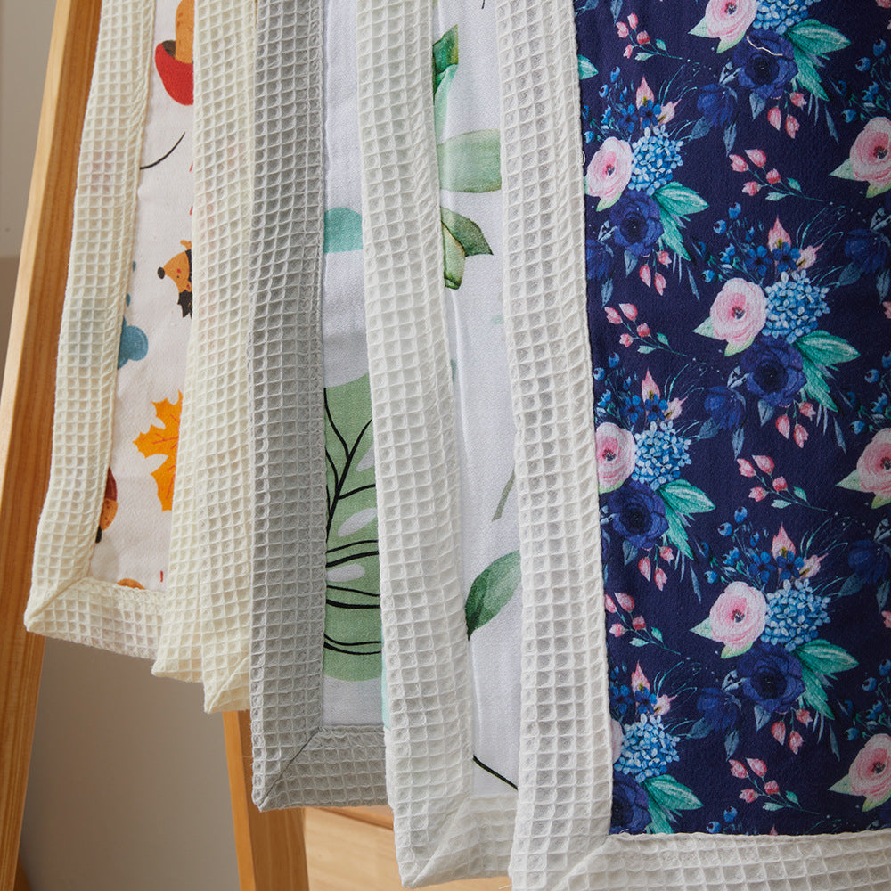 Floral Patterned Baby Blanket LoungeYard — product view 2