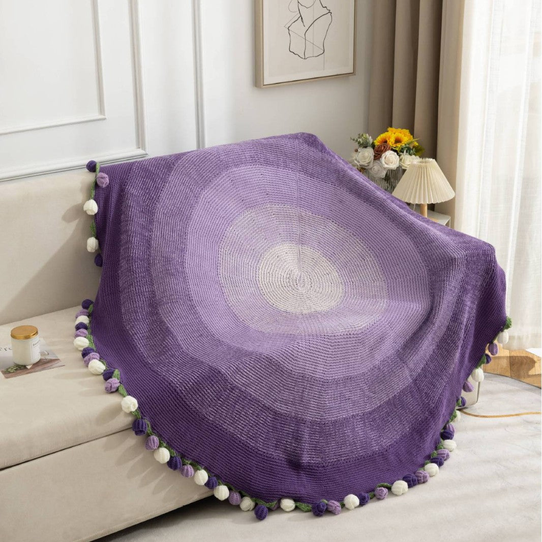Decorative Knitted Throw Blanket — product view 3