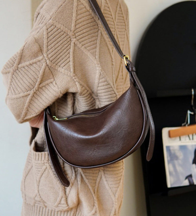 Sleek Crescent Shaped Crossbody Bag LoungeYard — product view 6