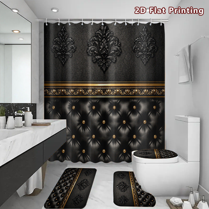Luxurious Vintage Style Shower Curtain Set Bowlift — product view 1