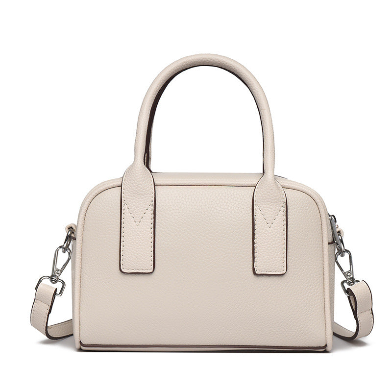 Textured Leather Mini Handheld Satchel LoungeYard — product view 6