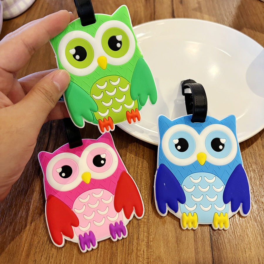 Owl-Shaped Travel Luggage Tag LoungeYard — product view 3