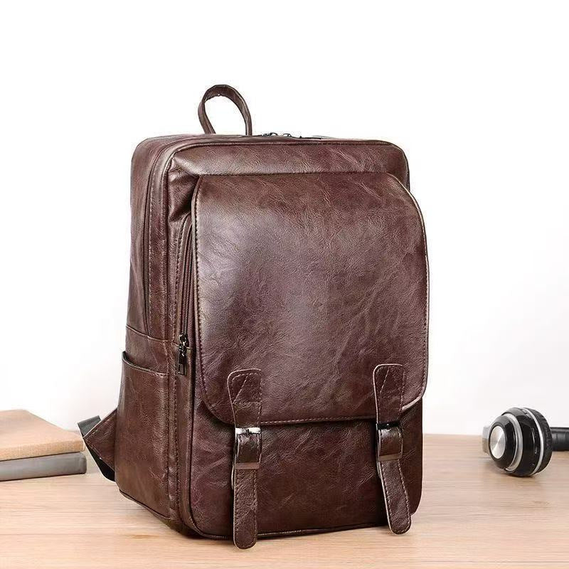 Leather Laptop Backpack LoungeYard — product view 1