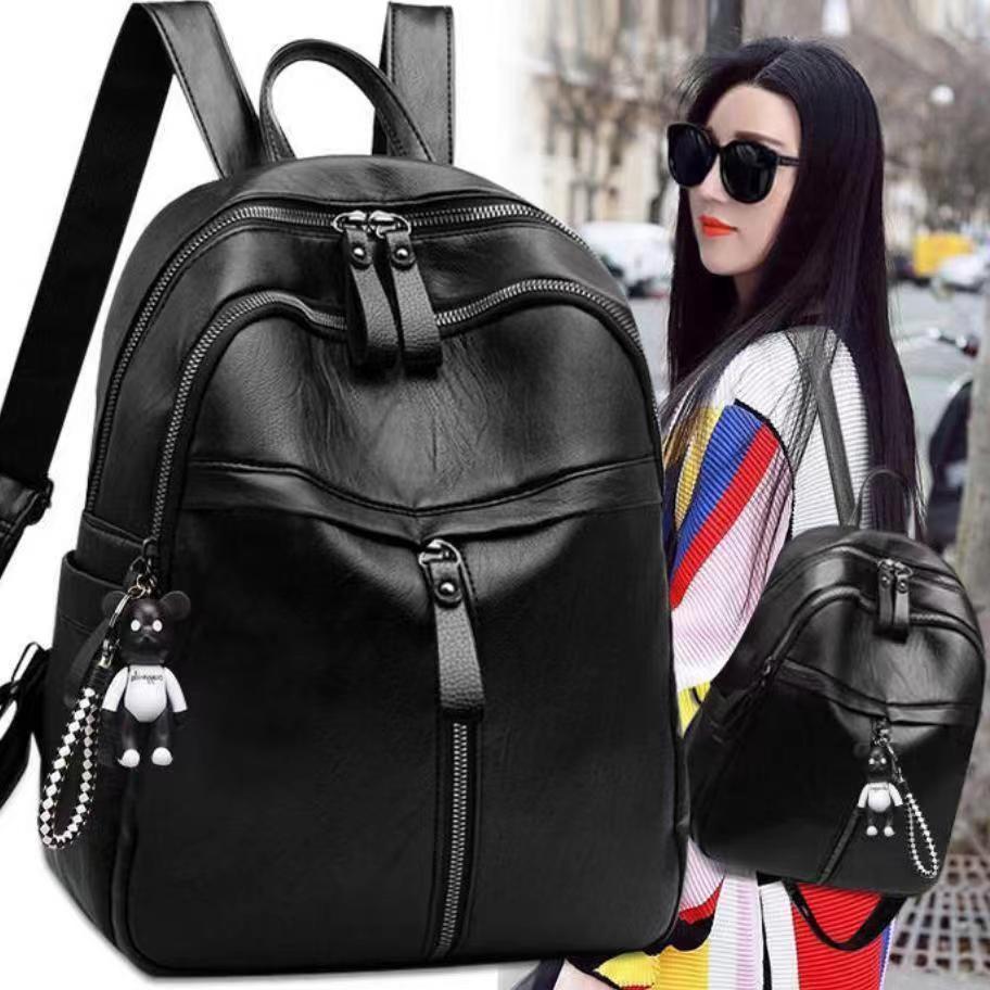 Stylish Leather Backpack LoungeYard — product view 1