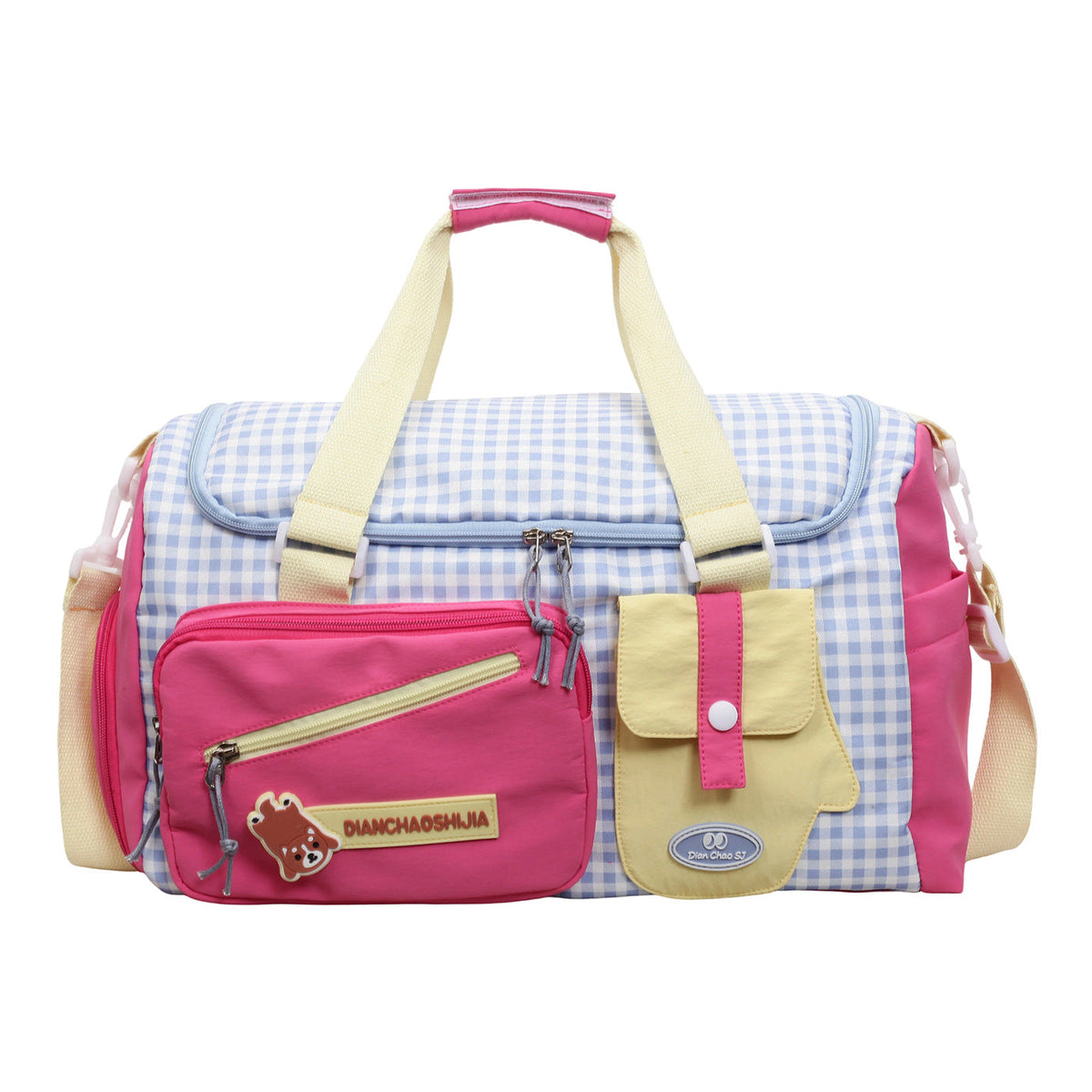 Stylish Gingham Duffle Bag — product view 5