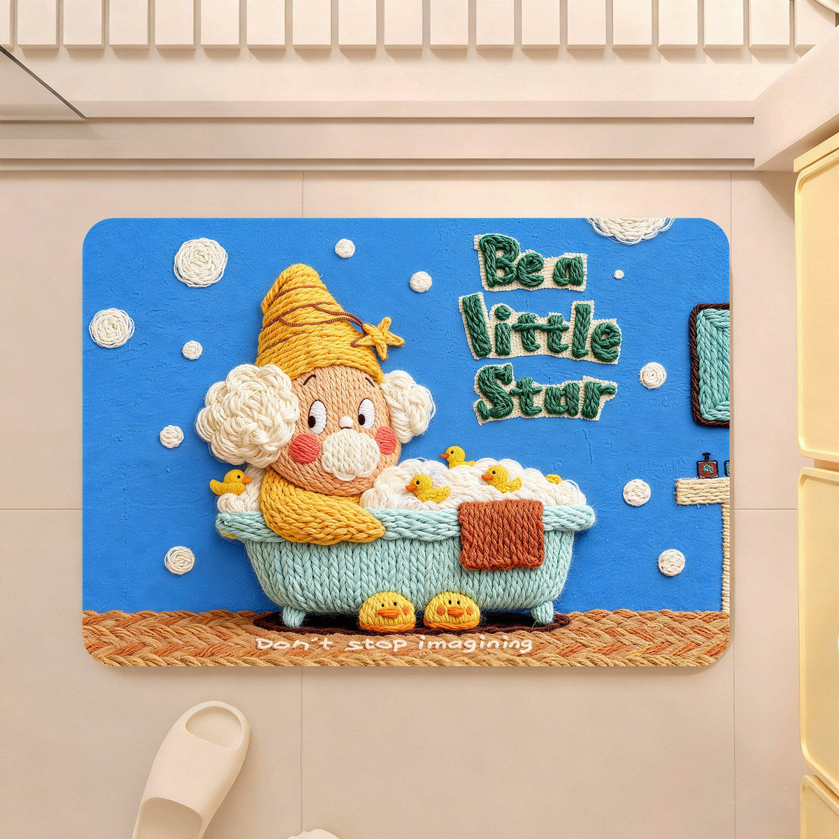 Whimsical Playful Character Bath Mat — product view 3