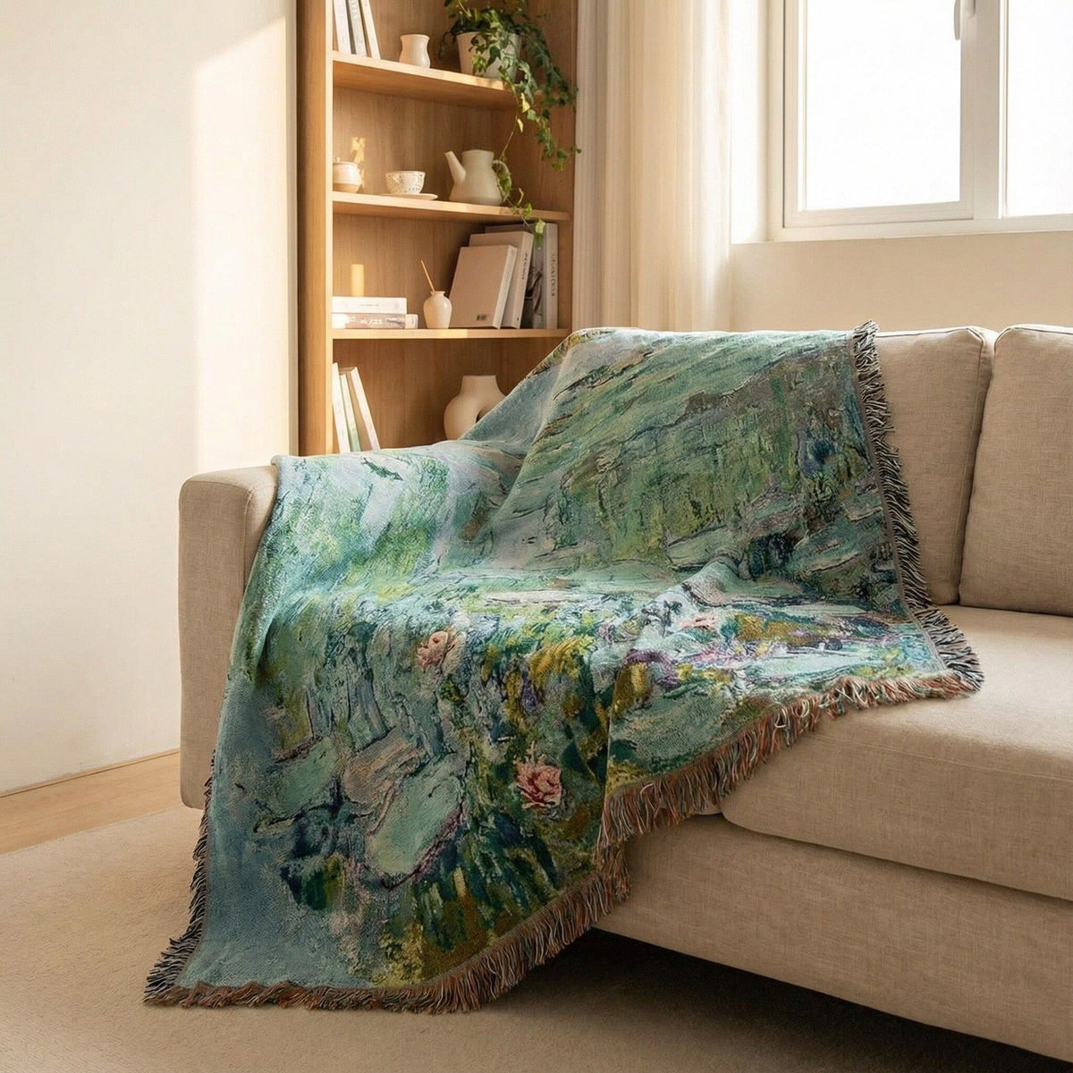 Artistic Floral Throw Blanket — product view 4