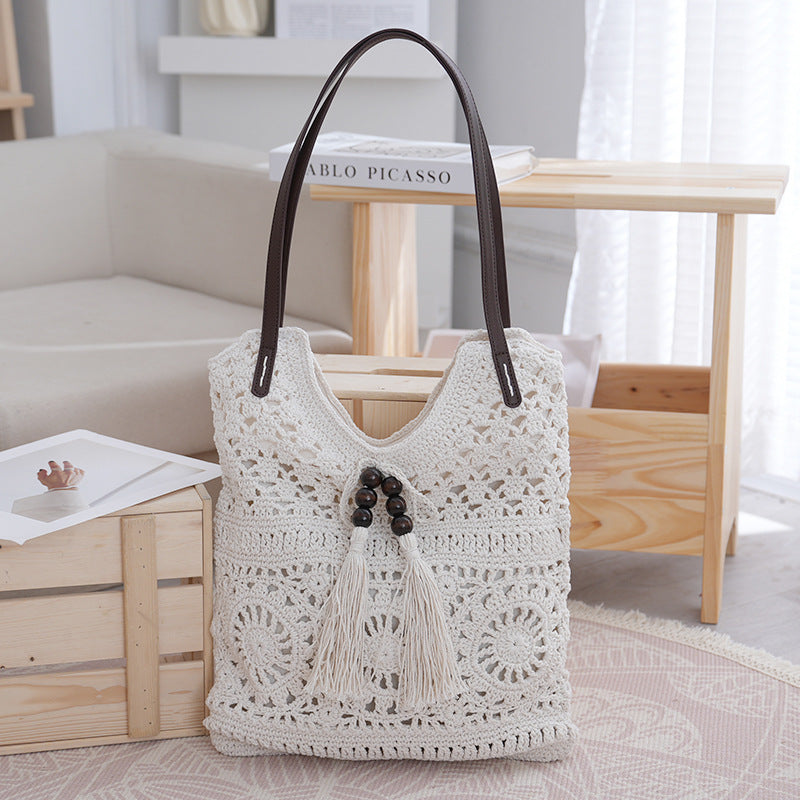 Handcrafted Macrame Shoulder Bag LoungeYard — product view 2