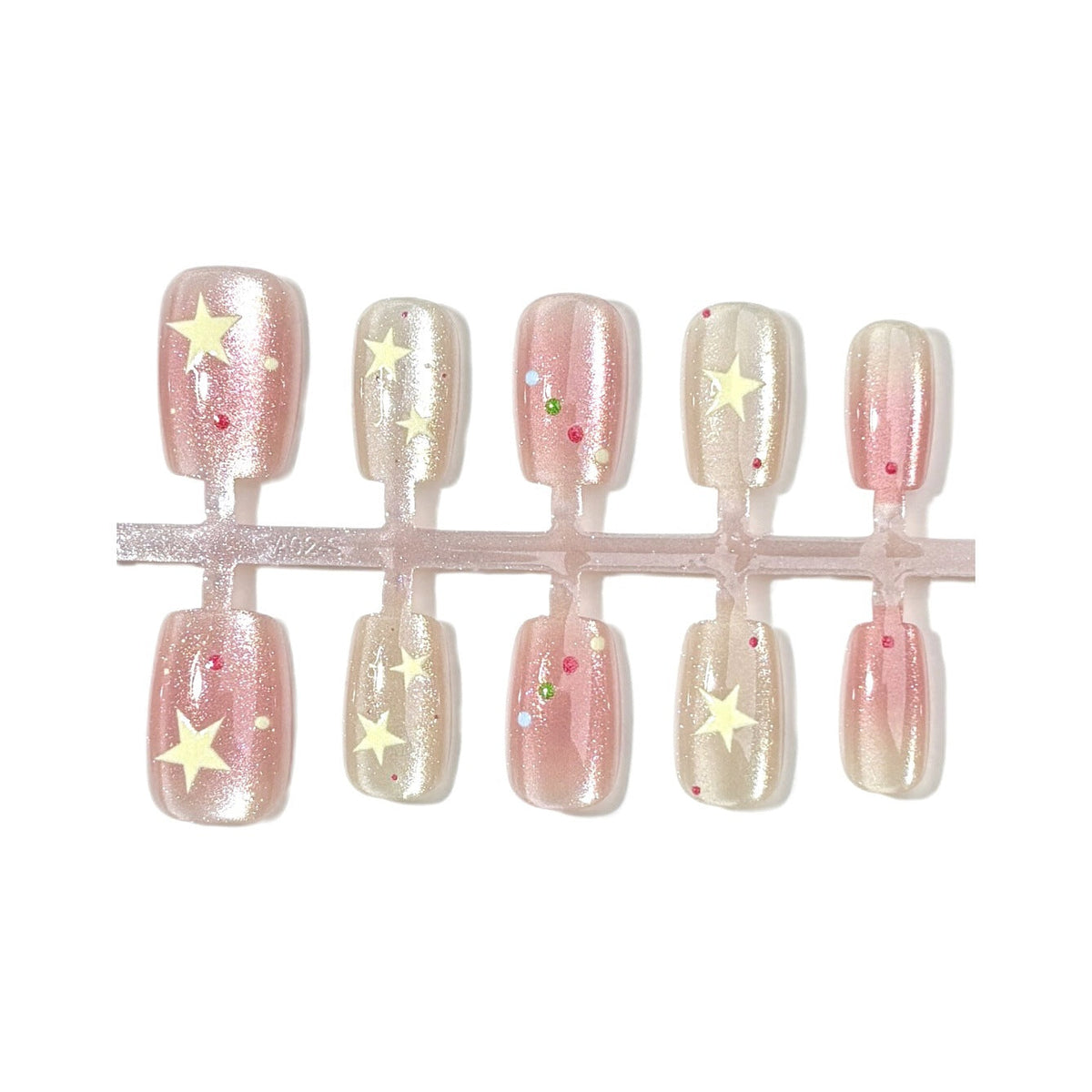 Decorative Star-Embellished Press-On Nails — product view 4