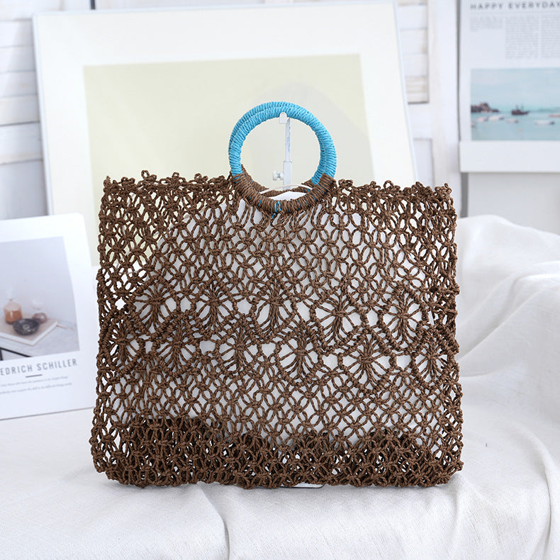 Macramé Tote Bag with Artistic Designs LoungeYard — product view 2