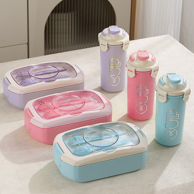 Portable Lunch Box with Integrated Water Bottle — product view 1