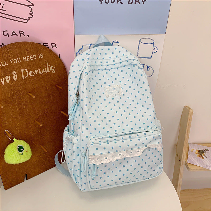 Decorative Star-Print Backpack LoungeYard — product view 7