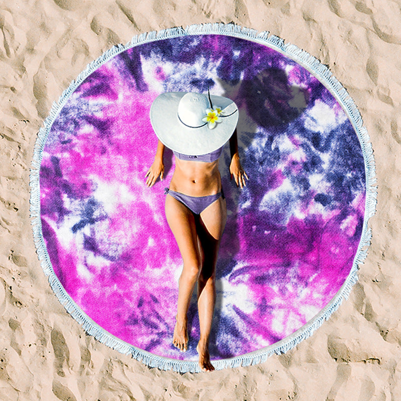 Rundstrand towel with unique sunset design LoungeYard — product view 5