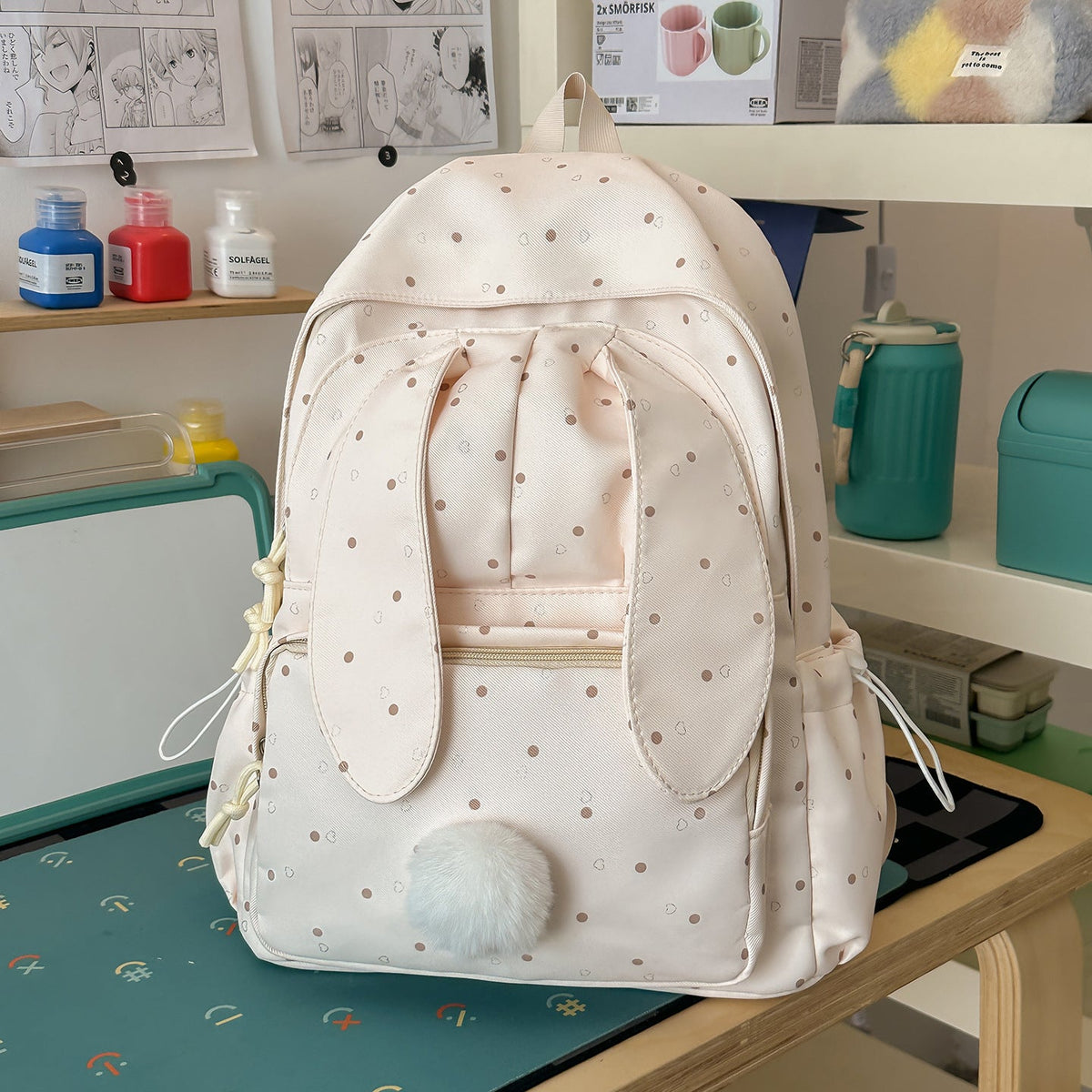 Cute Bunny-Ear Themed Backpack LoungeYard — product view 6