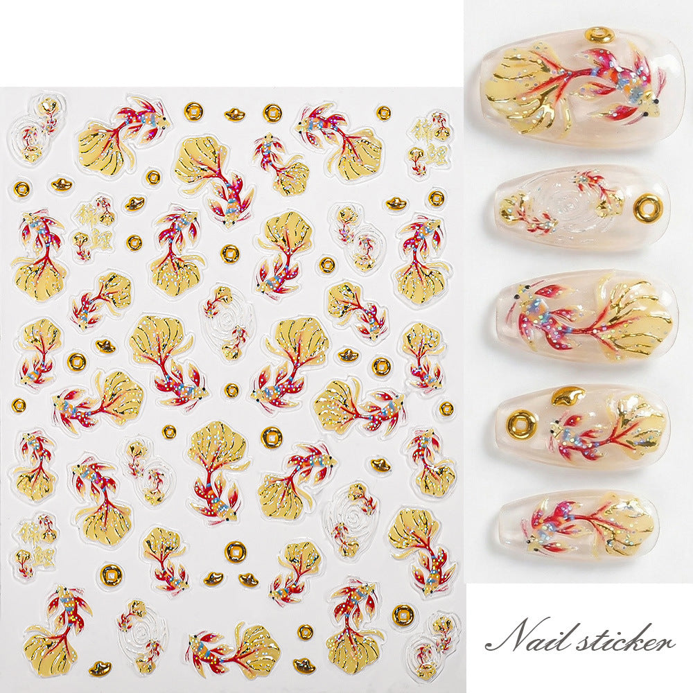 Goldfish Nail Art Stickers — product view 1