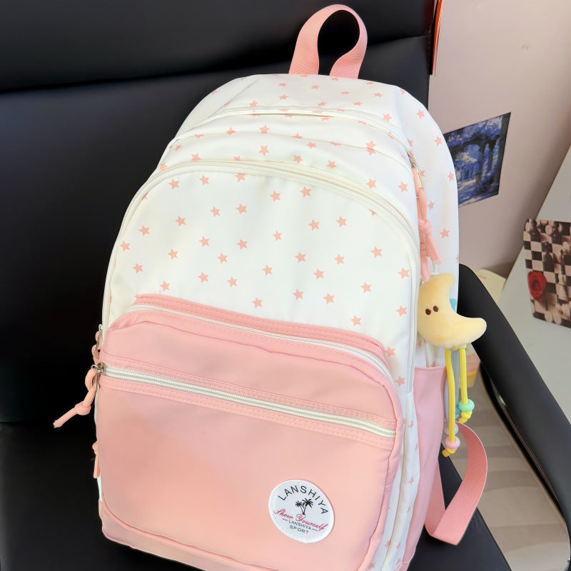 Star-Patterned Graphic Backpack — product view 2