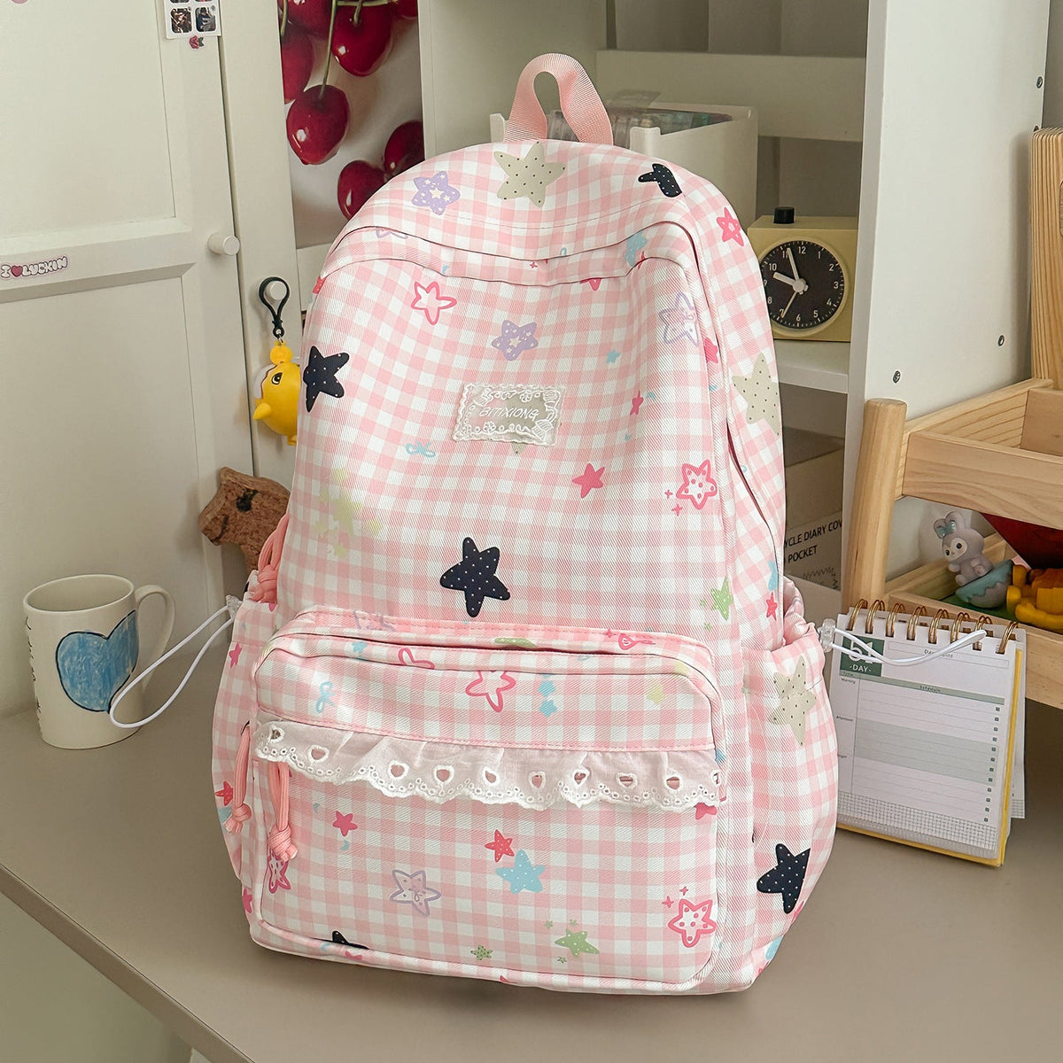 Cute Illustrated Casual Backpack LoungeYard — product view 6