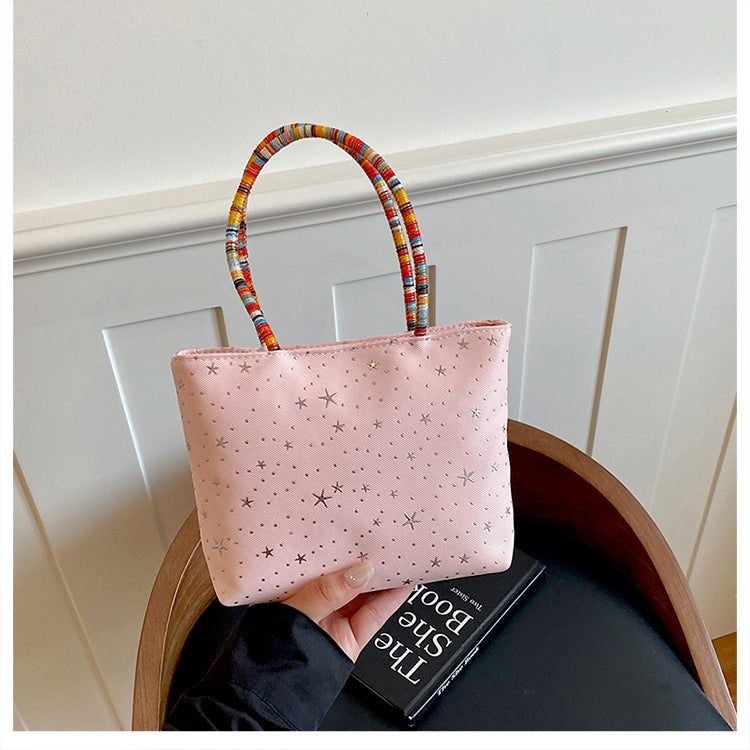 Star-Patterned Casual Tote Bag — product view 5