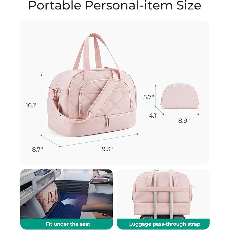 Quilted Multi-Functional Travel Duffle Bag LoungeYard — product view 2