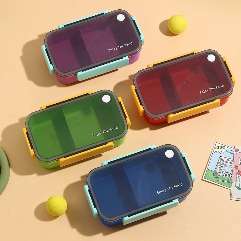 Multi-Section Eco-Friendly Lunch Box with Built-In Utensils — product view 3