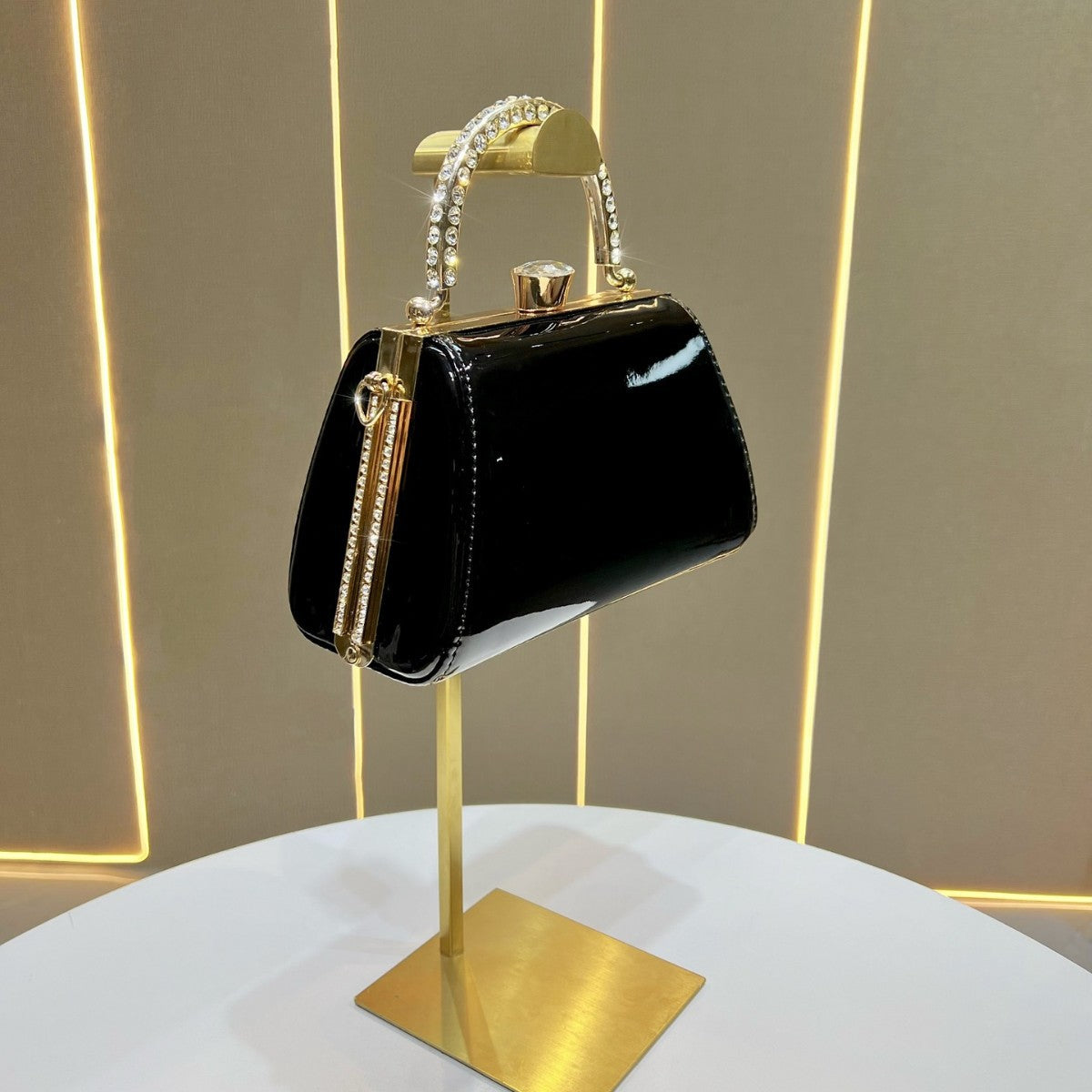 Elegant Patent Leather Evening Handbag — product view 2