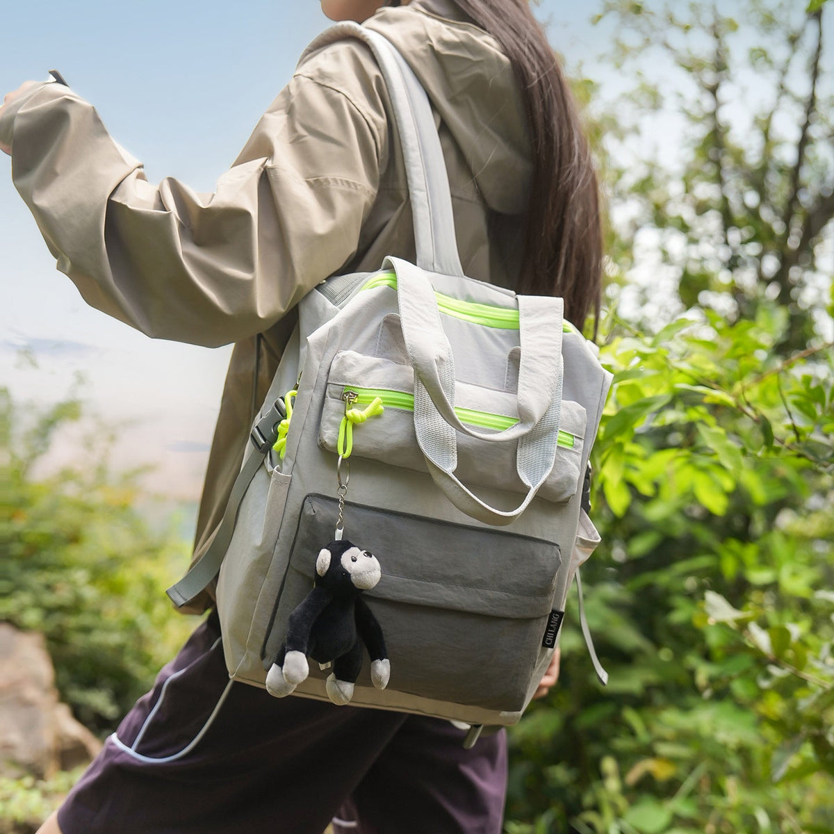 Multifunctional Backpack with Cute Charm LoungeYard — product view 2