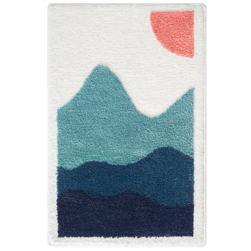 Artistic Sunset Pattern Bath Mat — product view 5