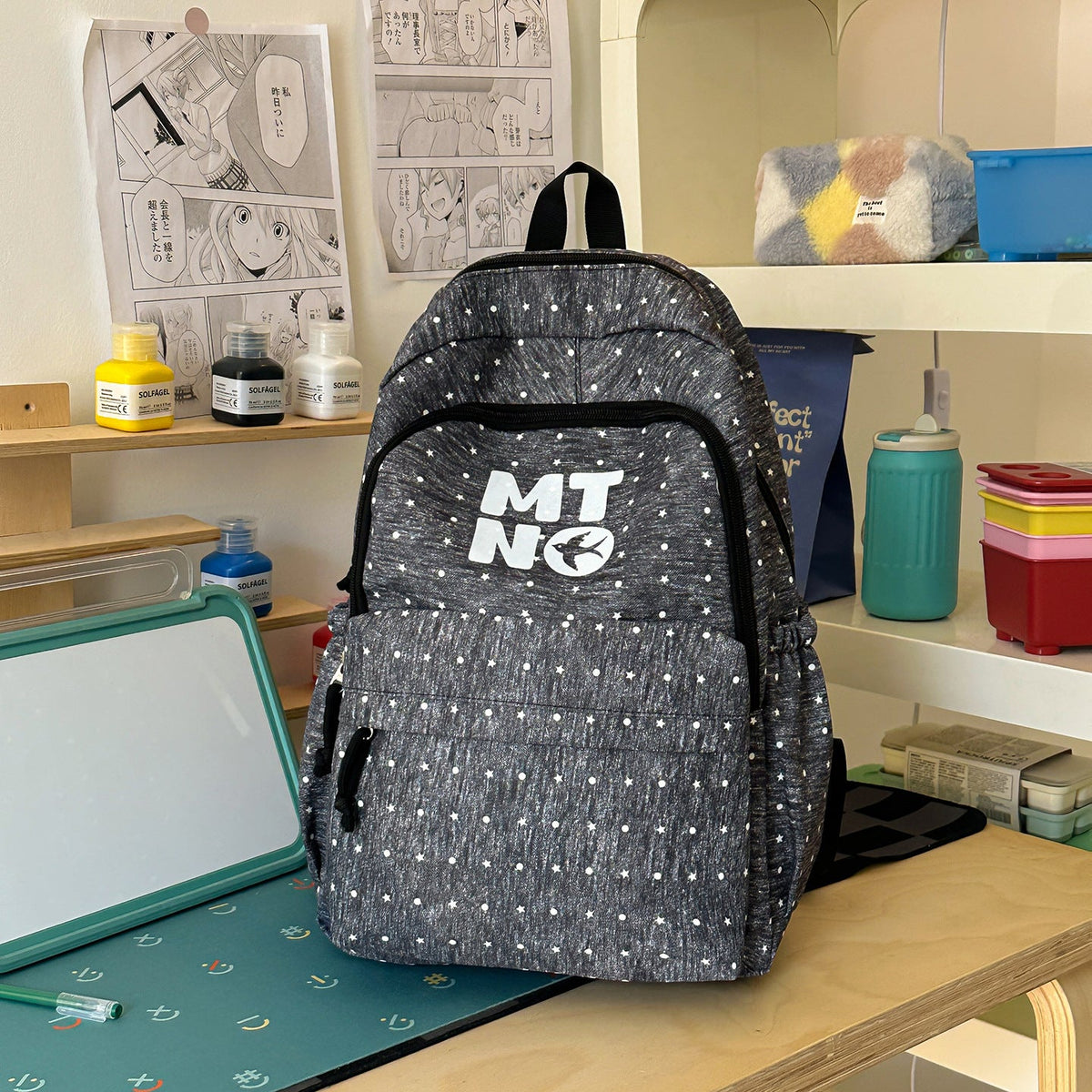 Stylish Polka Dot Printed Backpack LoungeYard — product view 7