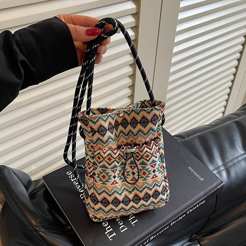 Bohemian Patterned Drawstring Handbag — product view 2