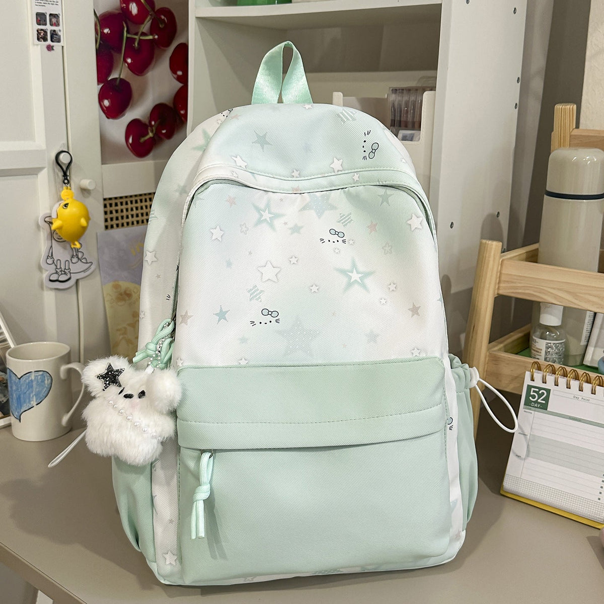 Cute Character-Print Backpack LoungeYard — product view 6