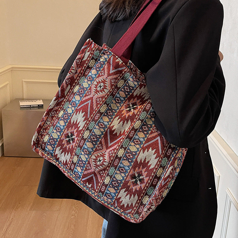 Ethnic Patterned Tote Bag — product view 1