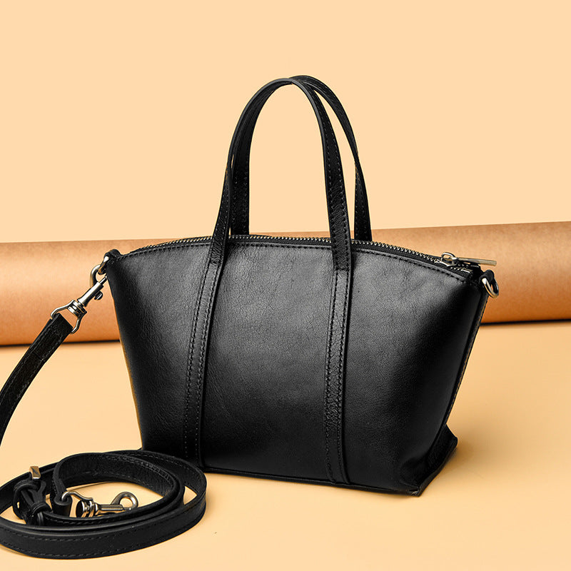 Textured Leather Handbag LoungeYard — product view 3