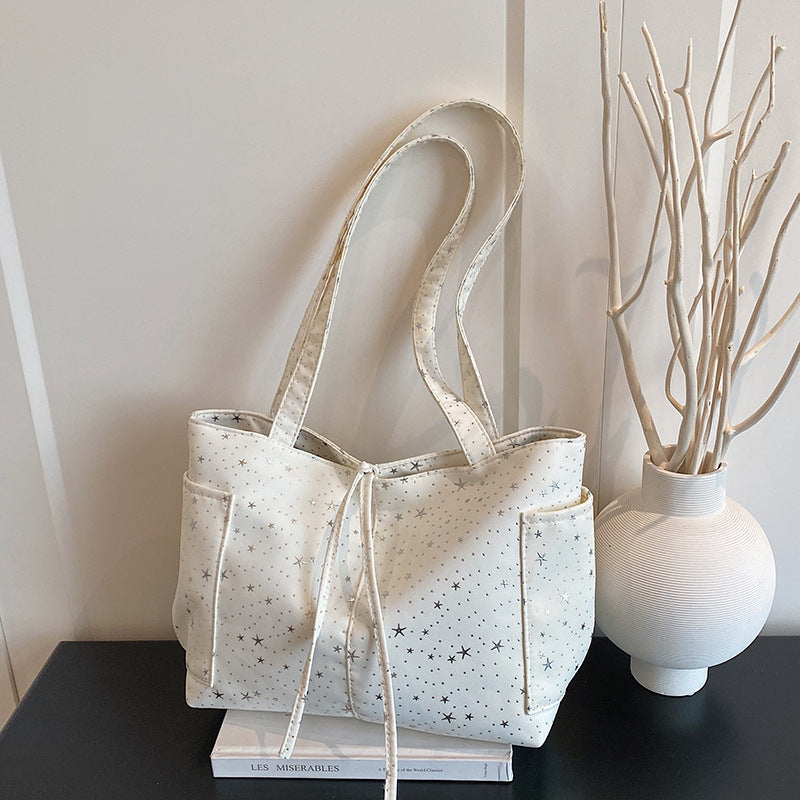WoStar-Patterned Canvas Tote Bag LoungeYard — product view 3