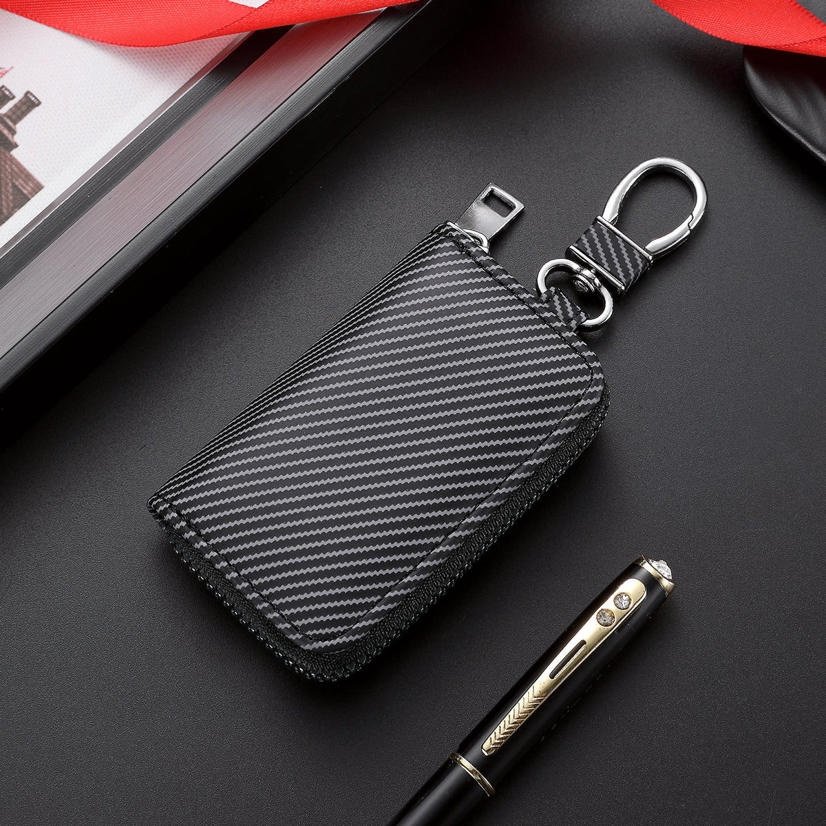 Compact Zippered Keychain Wallet — product view 2