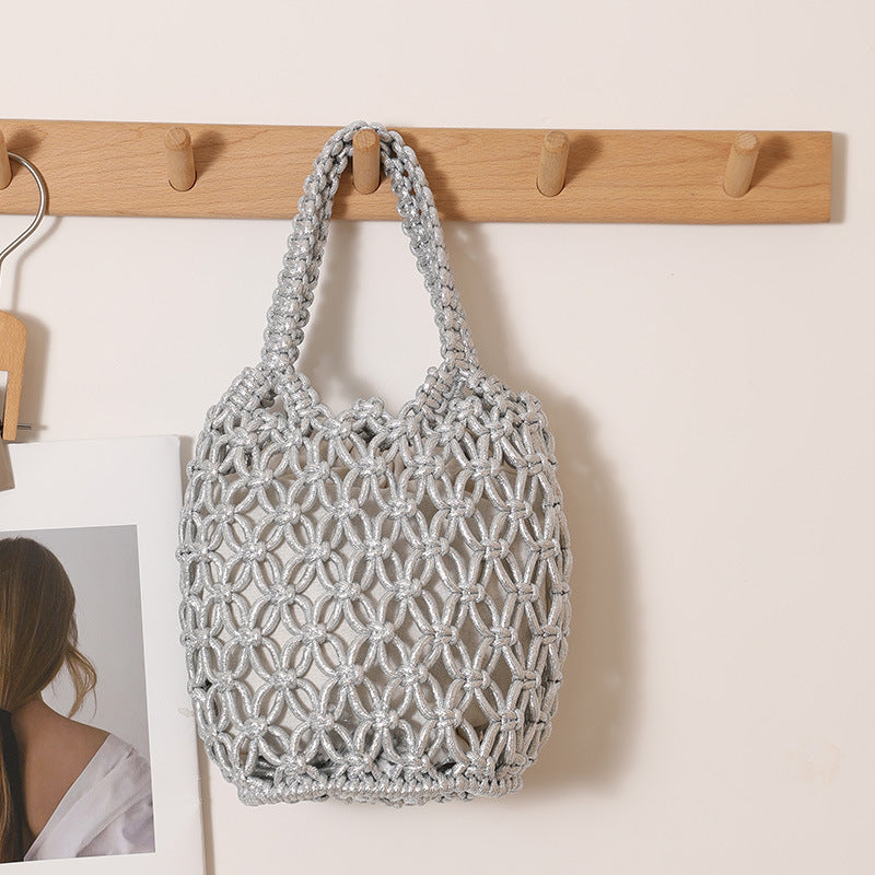 Trendy Shopper Bag with Unique Mesh Design LoungeYard — product view 7