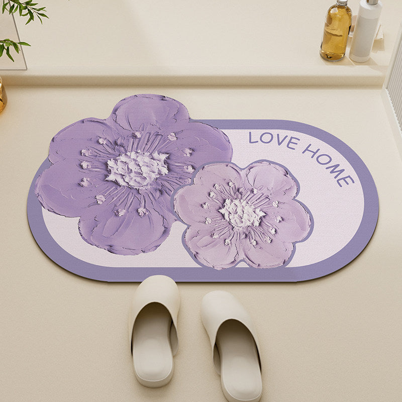 Floral-Themed Non-Slip Bath Mat — product view 6