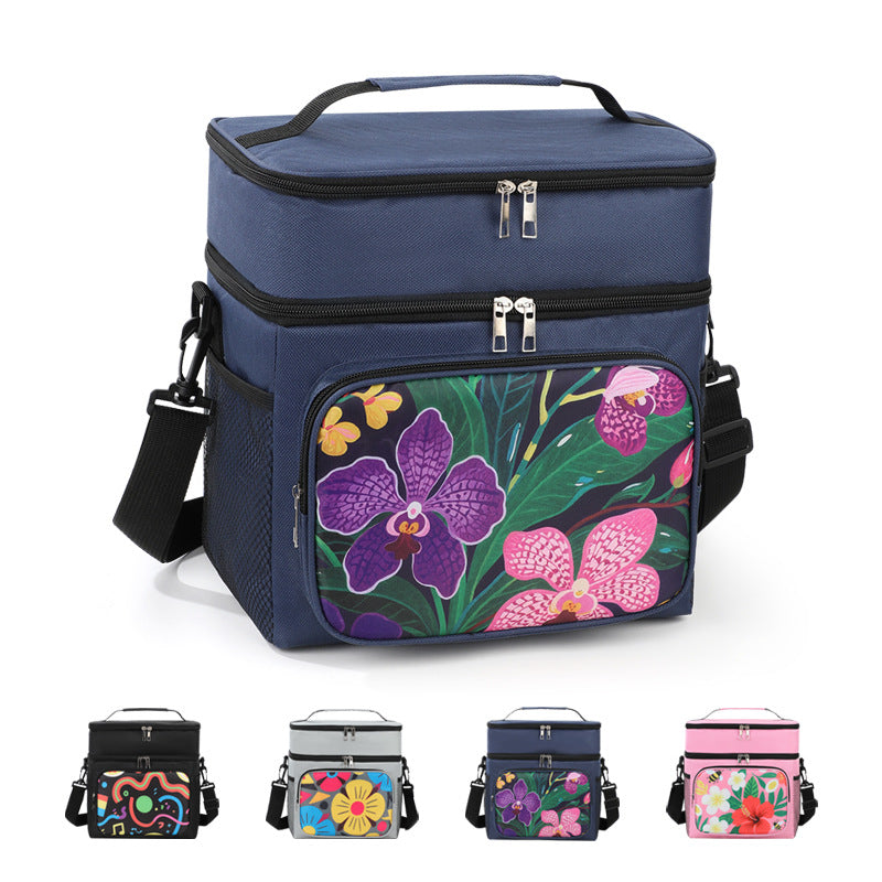 Insulated Floral Lunch Cooler Bag LoungeYard — product view 3