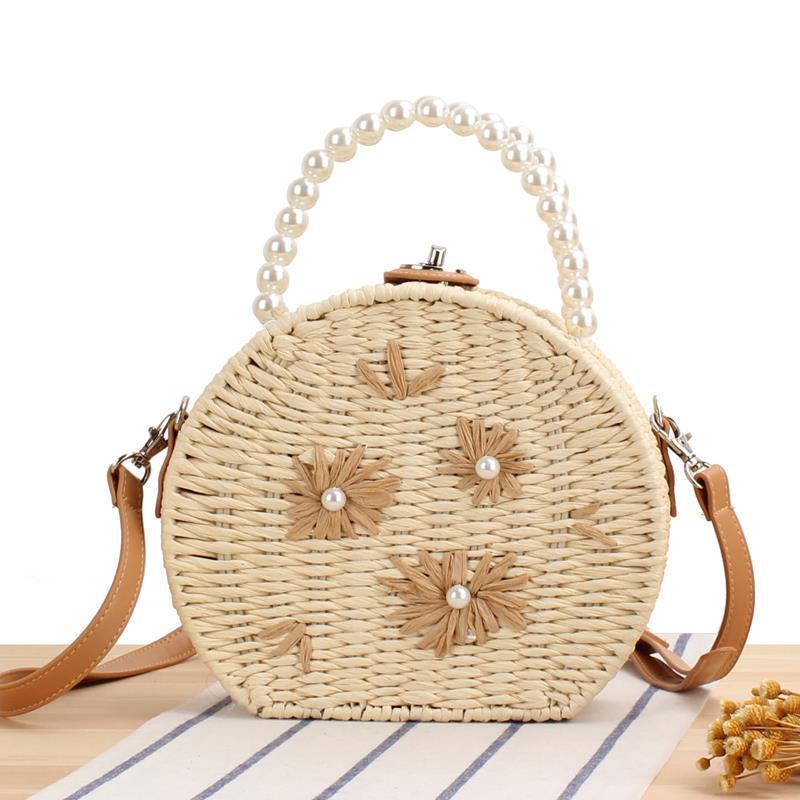Round base bag with pearl decoration LoungeYard — product view 5