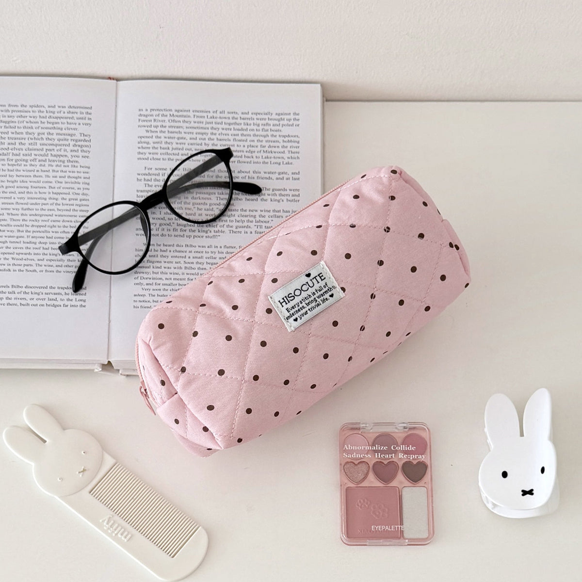 Quilted Cosmetic Pencil Case — product view 6