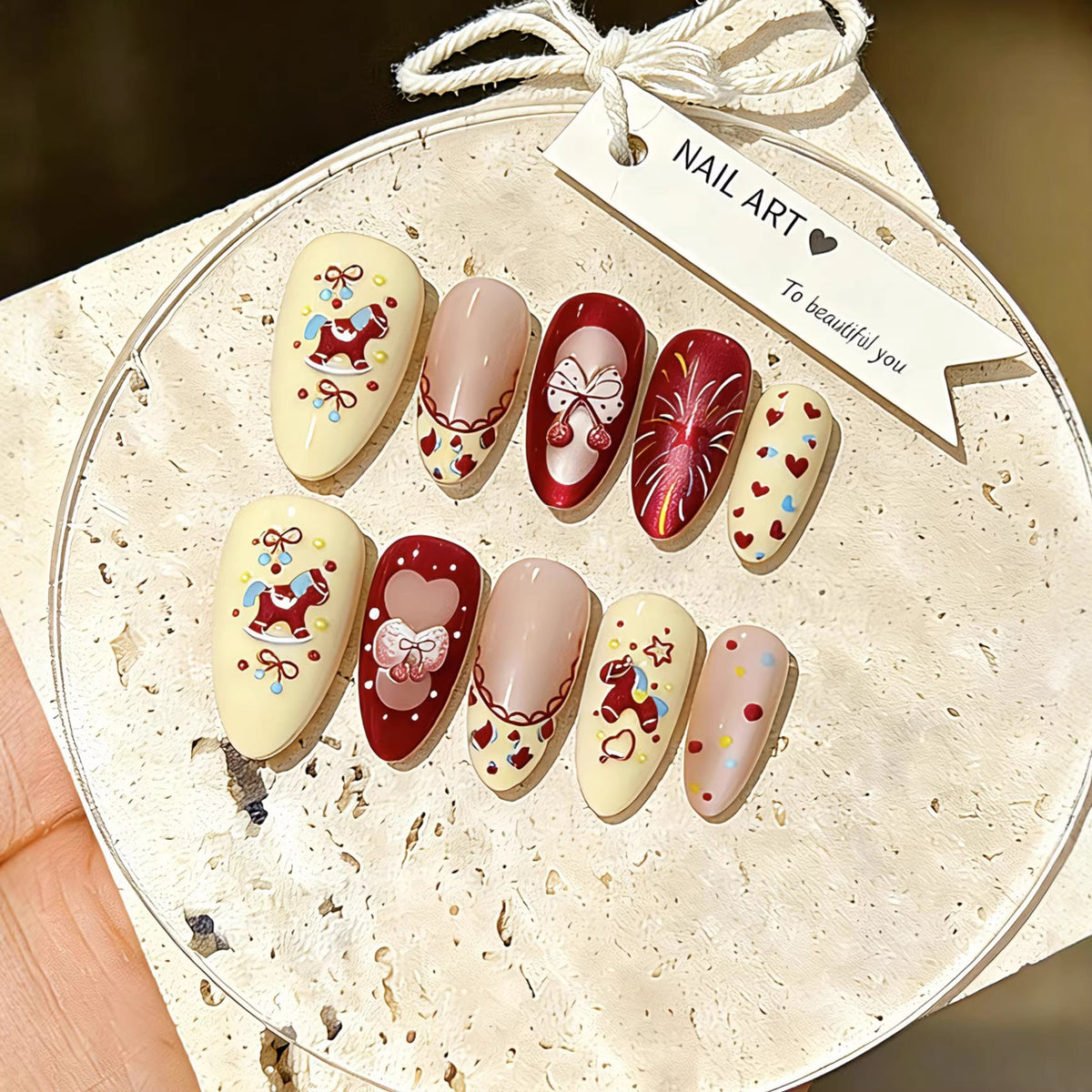 Playful Party-Themed Press-On Nails — product view 3